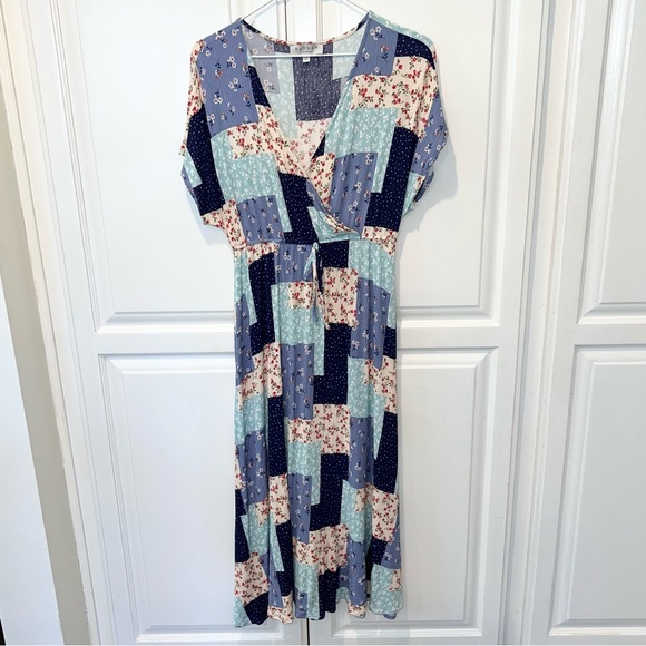 Hayden Los Angeles Patchwork Floral Boho Maxi Dress Prairie Cottagecore S - Picture 9 of 9
